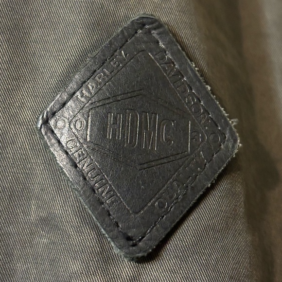 HARLEY-DAVIDSON Quilted Full Zip Cotton Blend Motorcycle Bomber Jacket - Picture 5 of 11